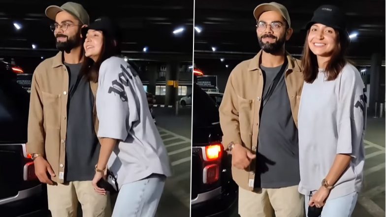 Anushka Sharma और Virat Kohli मुंबई एयरपोर्ट पर हुए स्पॉट, पैपराजी के सामने मस्ती करते दिखा यह कपल