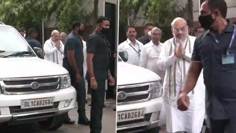 Bihar BJP Core Committee Meeting: केंद्रीय गृह मंत्री अमित शाह बैठक में शामिल होने के लिए बीजेपी मुख्यालय पहुंचे