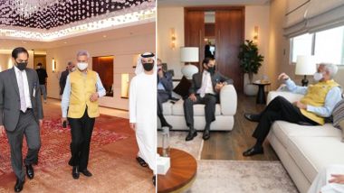 EAM Dr S Jaishankar arrives in Dubai: विदेश मंत्री डॉ एस जयशंकर दुबई पहुंचे, अब्दुल्ला मोहम्मद अल बालूकी, असिस्टेंट अंडरसेक्रेटरी, फॉरेन अफेयर्स एंड इंटरनेशनल कोऑपरेशन मिनिस्ट्री द्वारा किया गया स्वागत