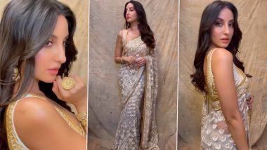 Nora Fatehi Hot Video: गोल्डन साड़ी में नोरा फतेही का दिखा जिसलिंग अवतार, यूजर्स बोले-ये है रियल ब्यूटी