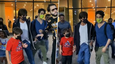 फैन ने की बदतमीजी,  Shah Rukh Khan को आया गुस्सा, Aryan ने डैड को कराया शांत (Watch Video)