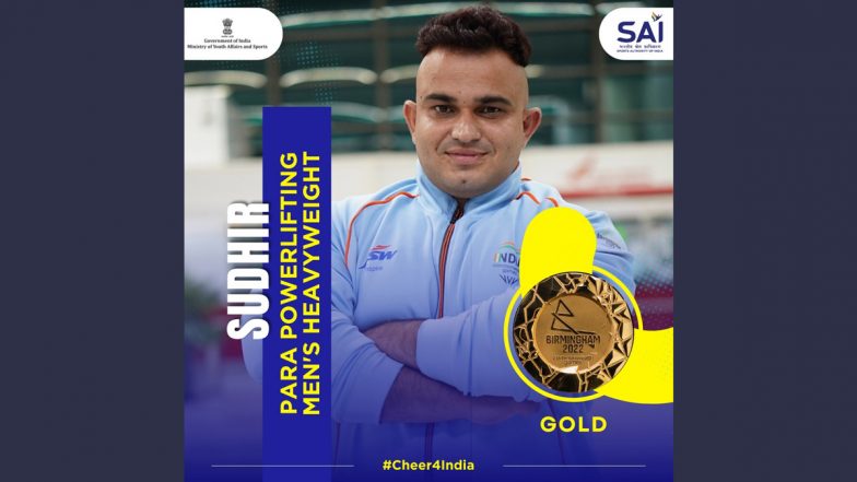 CWG 2022: पैरा पॉवरलिफ्टिंग में सुधीर ने मेडल जीतकर रचा इतिहास, कॉमनवेल्थ गेम्स में भारत को दिलाया छठा गोल्ड