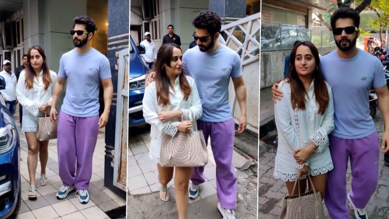 Varun Dhawan पत्नी Natasha Dalal के साथ हुए स्पॉट, Sonam Kapoor को मां बनने पर दी बधाई (Watch Video)