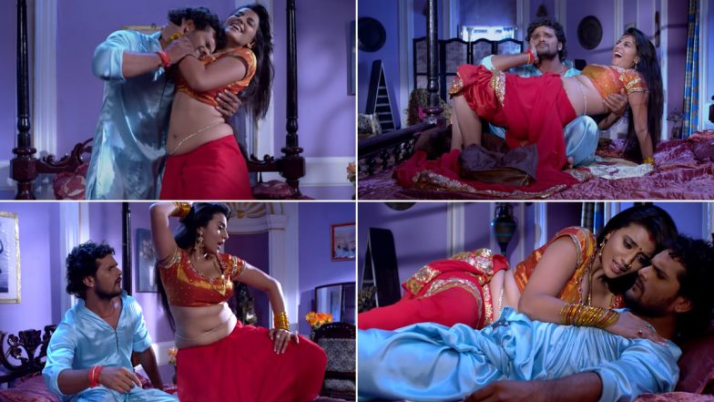 Khesari Lal Yadav और Akshara Singh के सॉन्ग 'आग लगे ना राजा' ने इंटरनेट पर मचाया बवाल, हॉट रोमांस का म्यूजिक Video हुआ Viral