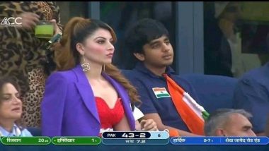 Urvashi Rautela Watching Ind vs Pak: उर्वशी रौतेला भारत-पाकिस्तान का मैच देखने पहुंची, ऋषभ पंत को लेकर बने मज़ेदार मीम्स