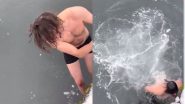 बर्फीले पानी में गिरे मोबाइल फोन को निकालने के लिए शख्स ने लगाई छलांग, फिर जो हुआ… देखें Viral Video