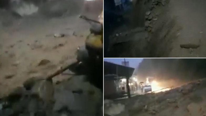 Dehradun: भारी बारिश के बाद ब्रह्मपुरी सहस्त्रधारा क्षेत्र में पहाड़ी से आया मलबा- Video
