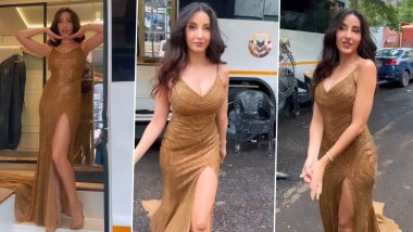 Nora Fatehi Sexy Video: नोरा फतेही ने सेक्सी गोल्डन गाउन पहनकर दिखाया ग्लैमरस अवतार, हॉटनेस से मचा रही हैं बवाल