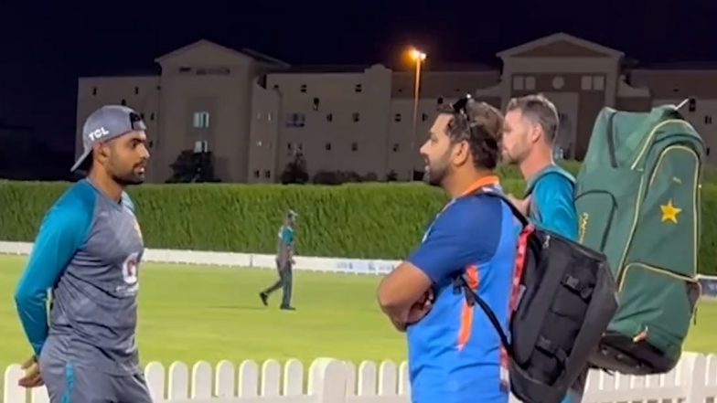 IND vs PAK, Asia Cup 2022: एशिया कप में भारत बनाम पाक मैच से पहले रोहित शर्मा ने पाकिस्तान के कप्तान बाबर आजम के साथ की बातचीत