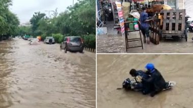 Severe Waterlogging in Gurugram: हरियाणा के गुरुग्राम में भारी बारिश के बाद भीषण जलजमाव से शहर डूबा, देखें वीडियो