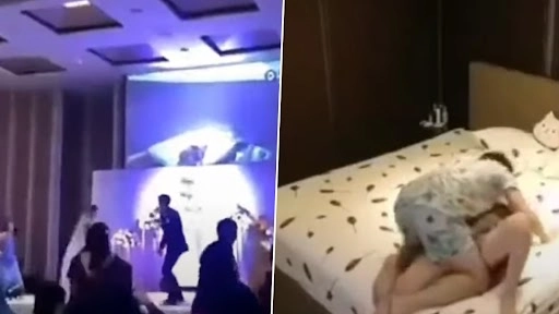 दूल्हे ने अपनी शादी में जीजा के साथ दुल्हन का सेक्स टेप चलाकर किया उसका पर्दाफाश, देखें वीडियो