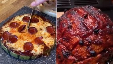 Watermelon Pizza: क्या आपने तरबूज वाला पिज्जा खाया है? इस अजीबो-गरीब रेसेपी को देखकर लोग हुए हैरान (Watch Viral Video)