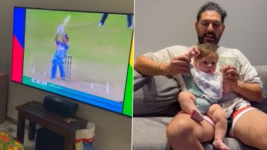 Yuvraj 6 Sixes: आज ही के दिन युवी ने इंग्लैंड को जड़े थे 6 छक्के, बेटे के साथ हाईलाइट देखतें क्यूट वीडियो किया शेयर