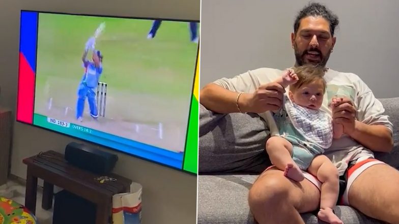 Yuvraj 6 Sixes: आज ही के दिन युवी ने इंग्लैंड को जड़े थे 6 छक्के, बेटे के साथ हाईलाइट देखतें क्यूट वीडियो किया शेयर