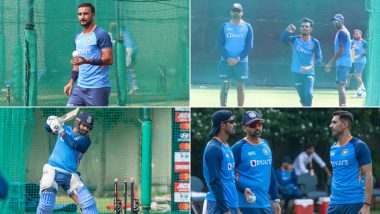 IND Vs AUS, First T20 Match: भारतीय टीम ने ऑस्ट्रेलिया के खिलाफ पहले T20 मुकाबले से पहले खिलाड़ियों ने ट्रेनिंग में बहाया पसीना, देखें तस्वीर