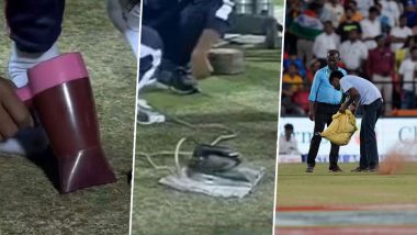 Hair Dryer, Iron Used to Dry Pitch in Nagpur for IND vs AUS 2nd T20I 2022: क्या नागपुर में पिच को सुखाने के लिए हेयर ड्रायर, आयरन का इस्तेमाल किया गया उपयोग? यहाँ जाने सच