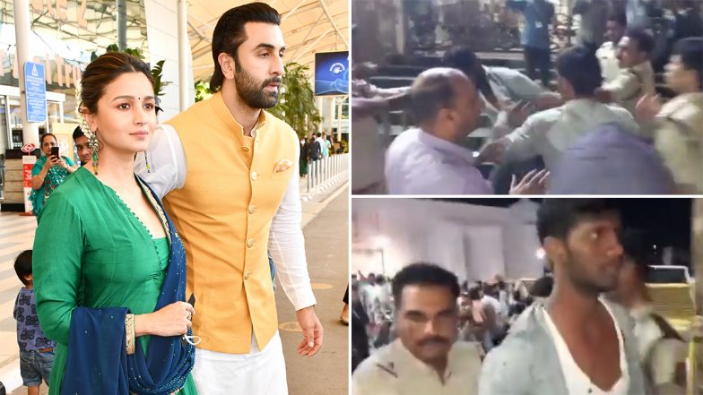 'Brahmastra' को प्रमोट करने महाकाल मंदिर पहुंचे Ranbir Kapoor-Alia Bhatt का बजरंग दल ने किया विरोध, पुलिस ने जमकर की धुनाई (Watch Video)