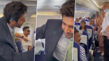 Kartik Aaryan left business class and traveled in economy class, people took selfie with the actor (Watch Video)