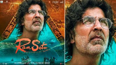 Ram Setu Poster: Akshay Kumar ने नए पोस्टर के साथ फिल्म 'राम सेतु' की रिलीज डेट का किया ऐलान, आज दोपहर 12 बजे सामने आएगी फिल्म की पहली झलक