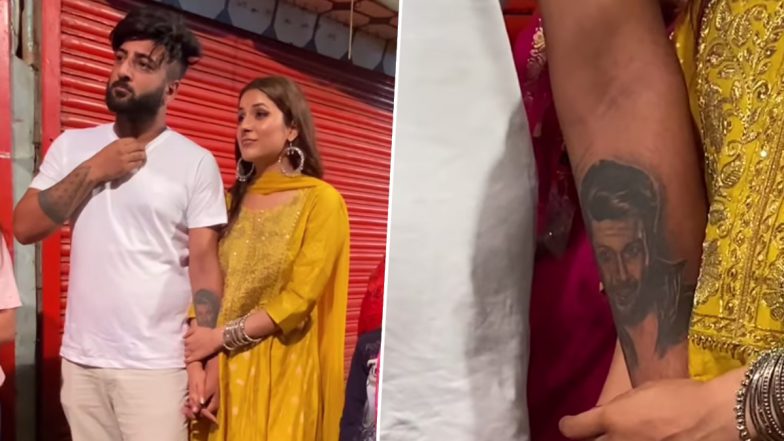 भाई के साथ Lalbaughcha Raja&nbsp;के दर्शन करने पहुंची Shehnaaz Gill, Shebaaz के हाथ में Sidharth Shukla का टैटू देख इमोशनल हुए फैंस