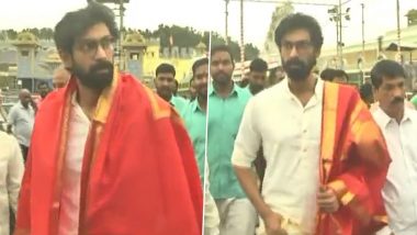 Bahubali के भल्लालदेव उर्फ Rana Daggubati ने किया Tirupati Balaji का दर्शन, भक्ति-भाव में डूबे अभिनेता का  Video आया सामने 