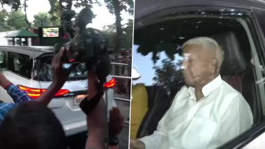 Delhi: राजद प्रमुख लालू प्रसाद यादव और बिहार के मुख्यमंत्री नितीश कुमार कांग्रेस की अंतरिम अध्यक्ष सोनिया गांधी के आवास पर पहुंचे