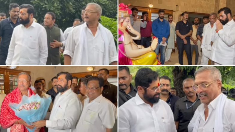 Nana Patekar से मिलने उनके पुणे स्थित घर पर पहुंचे महाराष्ट्र के मुख्यमंत्री Eknath Shinde, सामने आया मुलाकात का ये खास Video