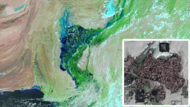 Pakistan Floods Satellite Images: पाकिस्तान का एक तिहाई हिस्सा पानी के नीचे, सैटेलाइट इमेज में दिखा बाढ़ से तबाही का मंजर