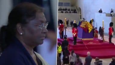 Queen Elizabeth II Funeral: राष्ट्रपति द्रौपदी मुर्मू ने वेस्टमिंस्टर हॉल लंदन का किया दौरा, महारानी को दी श्रद्धांजलि- Video