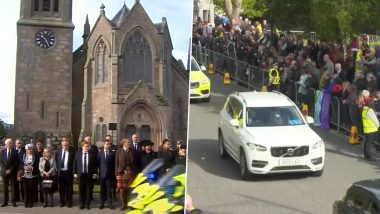 Queen Elizabeth-II Funeral: महारानी एलिजाबेथ द्वितीय के ताबूत को बाल्मोरल कैसल से होलीरूडहाउस पैलेस ले जाने के लिए यात्रा शुरू (Video)