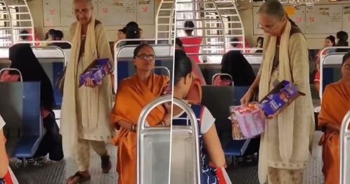 Viral Video: मुंबई लोकल ट्रेन में चॉकलेट बेचने वाली बुजुर्ग महिला का वीडियो वायरल, लोगों ने की उसके जज्बे की सराहना