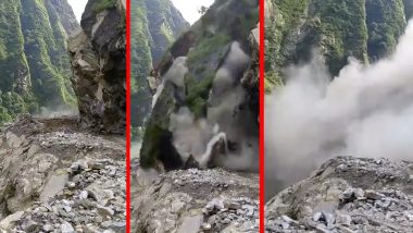 Uttarakhand: उत्तराखंड में भरभराकर गिरा पहाड़, VIDEO में देखिए भूस्खलन का भयावह मंजर