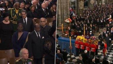 राष्ट्रपति द्रौपदी मुर्मू लंदन के वेस्टमिंस्टर एब्बे में महारानी एलिजाबेथ द्वितीय के राजकीय अंतिम संस्कार में शामिल हुईं