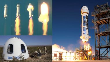 Blue Origin Rocket Crash Video: लिफ्टऑफ के तुरंत बाद अनक्रूड ब्लू ओरिजिन रॉकेट क्रैश, पेलोड कैप्सूल वापस पृथ्वी पर लौटा