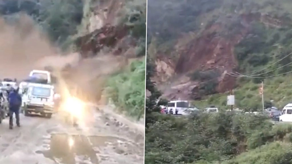 Uttarakhand: बारिश के बाद रुद्रप्रयाग हाईवे पर भूस्खलन, डरा देगा यह वीडियो 