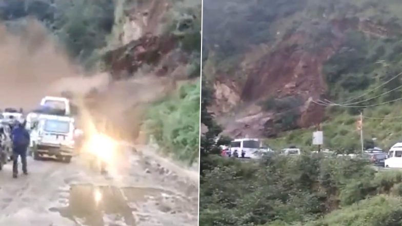 Uttarakhand: बारिश के बाद रुद्रप्रयाग हाईवे पर भूस्खलन, बाल-बाल बचे यात्री (Watch Video)
