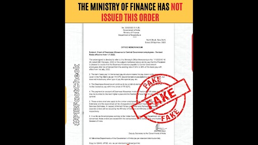 Fact Check: महंगाई भत्ते की अतिरिक्त किस्त के दावे का फर्जी पोस्ट इंटरनेट पर वायरल, देखें पोस्ट