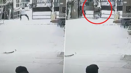 Video: बाइक चोरी कर दिल्ली की कॉलोनी से भाग रहे थे चोर, गार्ड ने अपनी सूझ-बुझ से ऐसे पकड़ा