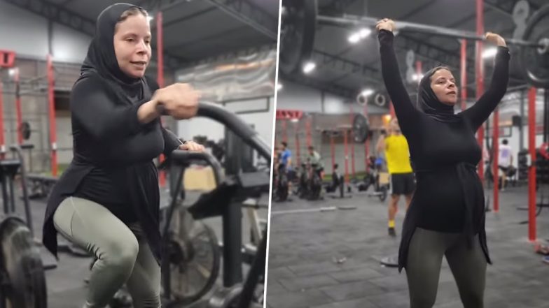Pregnant Woman Gym Workout: हिजाब पहने आखिरी महीने में गर्भवती महिला जिम में बहा रही है पसीना, वीडियो ने इंटरनेट पर लगा दी आग, पढ़ें लोगों के कमेंट
