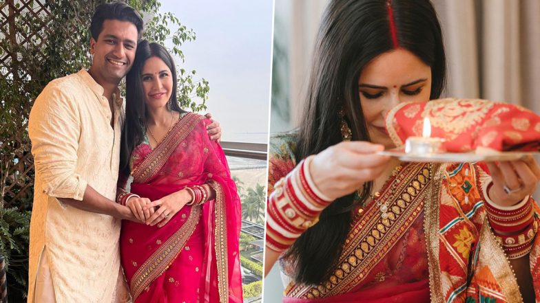 Katrina Kaif ने Vicky Kaushal साथ मनाया अपना पहला करवा चौथ, Photos देखकर खुश हुए फैंस