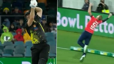 England Vs Australia T20 Match: बेन स्टोक्स ने ऑस्ट्रेलिया के खिलाफ सीमा रेखा पर कलाबाजी करते हुए बचाया छक्का - Watch Video