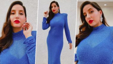 हॉट ब्लू आउटफिट में Nora Fatehi ने गिराई बिजली, एक्ट्रेस की सेक्सी अदाएं यूजर्स को बना रही दीवाना (Watch Video)