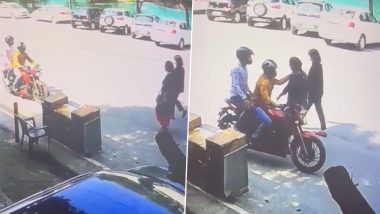 UP में चोरों के हौसले बुलंद: बेटी के साथ जा रही महिला से चेन लूटी, वीडियो CCTV में कैद- Watch Video