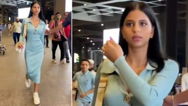 बेबी ब्लू ड्रेस में Suhana Khan लग रही हैं हुस्न की परी, Shah Rukh Khan की लाड़ली पर फिदा हुए यूजर्स (Watch Video)  