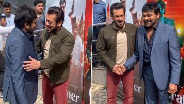 Salman Khan and Chiranjeevi: 'God Father' के ट्रेलर लॉन्च पर साथ में पहुंचे सलमान खान और चिरंजीवी, एक्टर्स ने गले मिलकर जाहिर की खुशी