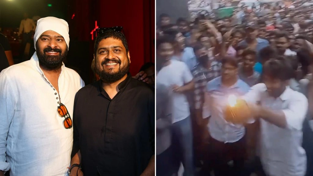 प्रभास के फैंस उतारी 'आदिपुरुष' के पोस्टर की आरती