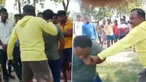 Chhattisgarh: थाना प्रभारी की गुंडा गर्दी, जनजातीय क्रूरता मामले में कार्रवाई करने का अनुरोध पर पुलिस वाले को लोगों के सामने चप्पल से पीटा- Video
