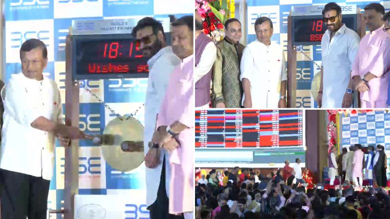Diwali Muhurat Trading 2022: दिवाली को लेकर BSE में मुहूर्त ट्रेडिंग शुरू; ओपनिंग बेल सेरेमनी में शामिल हुए अभिनेता अजय देवगन (See Pics)