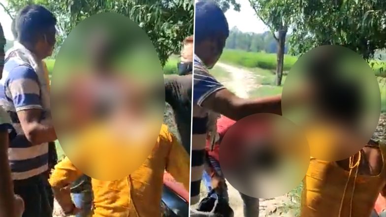 UP: ग्रामीण बने प्यार के दुश्मन, प्रेमी युगल की पिटाई करते आए नजर- Video
