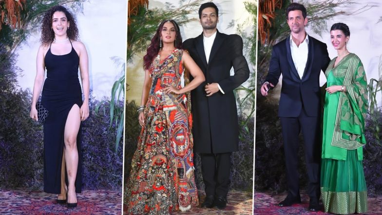 Richa Chadha-Ali Fazal Wedding Reception में बंधा स्टार्स का तांता, Hrithik Roshan-Saba Azad ने साथ मिलाकर किया पोज (See Pics)